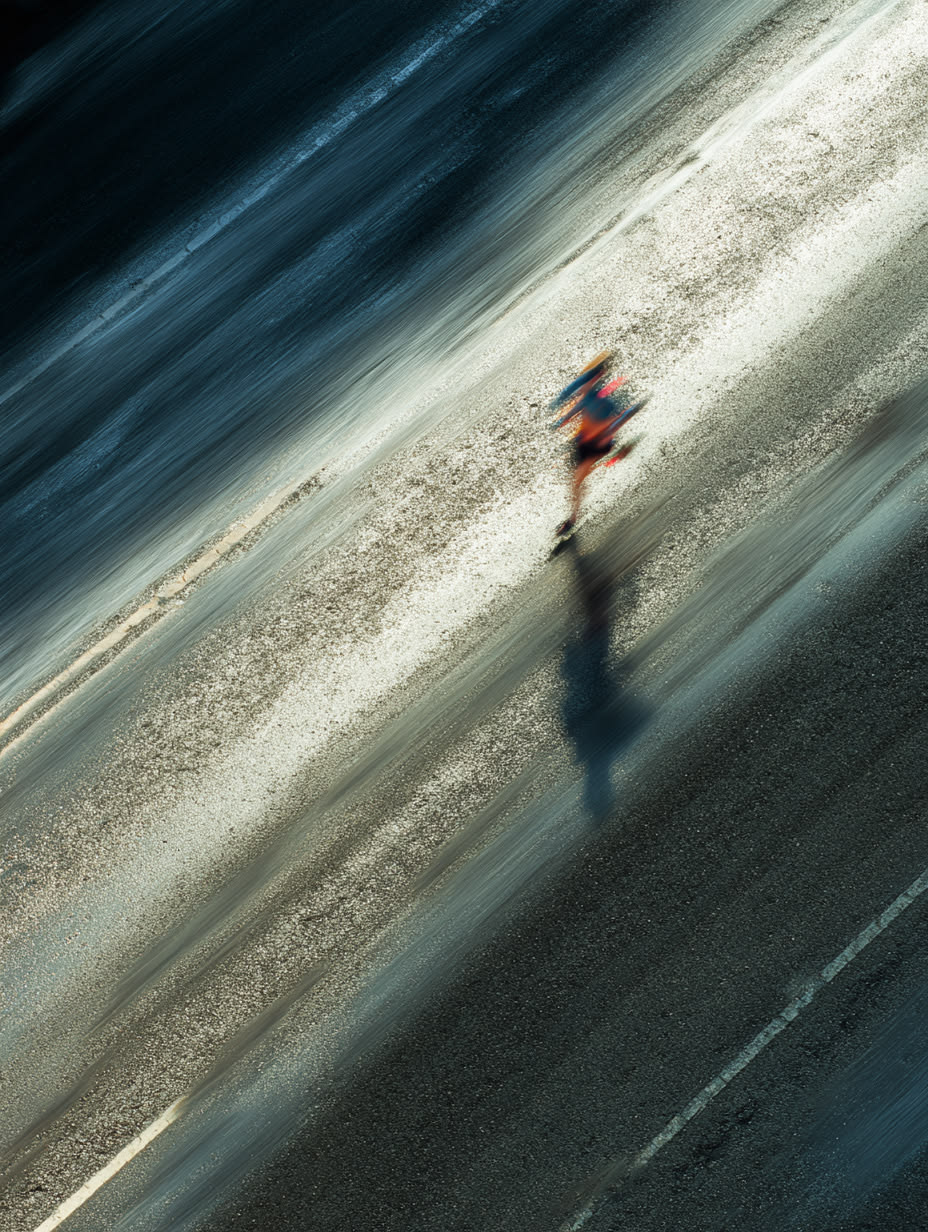 Runner en motion blur